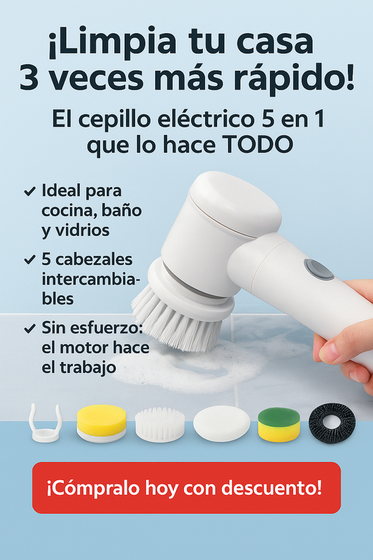 ReBrush™ – Cepillo Eléctrico 5 en 1 para Limpieza Profunda + regalo incluido!